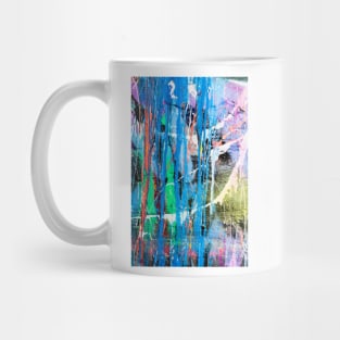 Dripping paint graffiti wall Mug